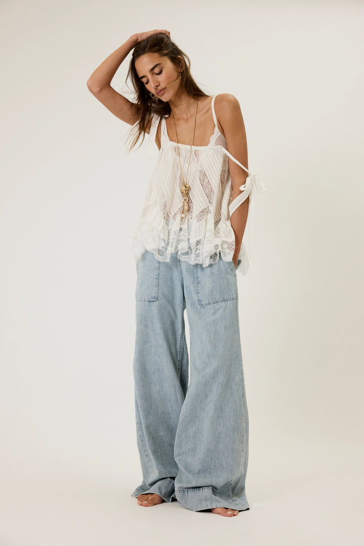 Free People Women's Breezy Denim Pull-On Jeans - Dusk - Sun Diego Boardshop