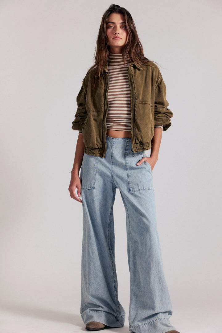 Free People Women's Breezy Denim Pull-On Jeans - Dusk - Sun Diego Boardshop