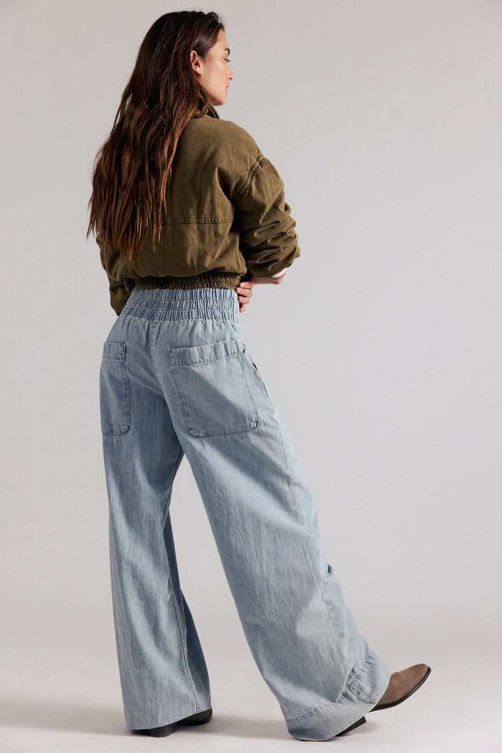 Free People Women's Breezy Denim Pull-On Jeans - Dusk - Sun Diego Boardshop