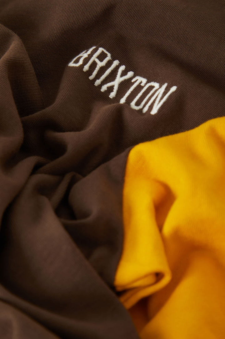 Brixton Men's Boxy Baseball T-Shirt - Walnut Brown/Golden Hour - Sun Diego Boardshop