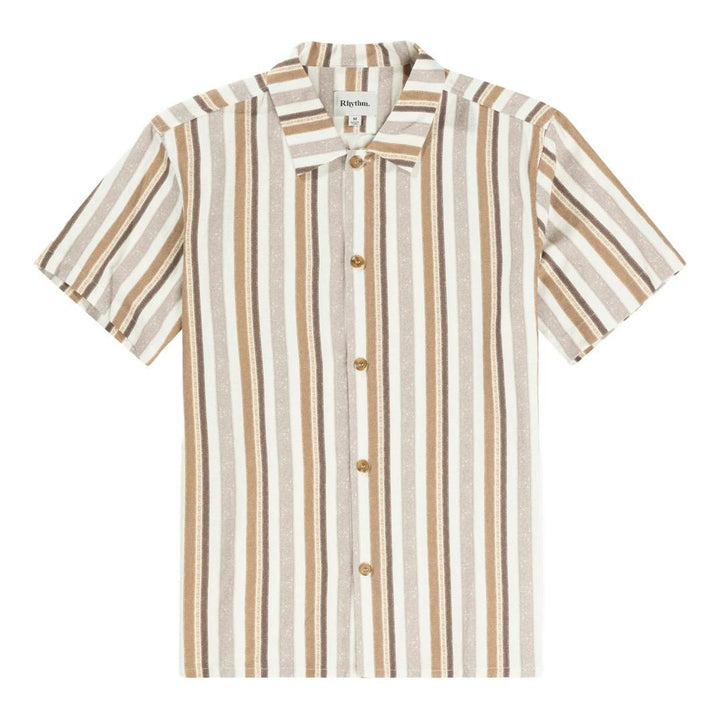 Rhythm Paisley Stripe Short Sleeve Shirt - Cedar