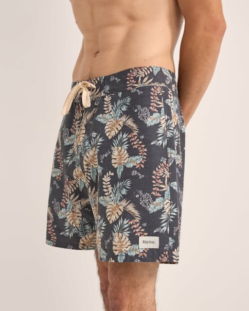 Rhythm Tropical Trunk - Black - Sun Diego Boardshop