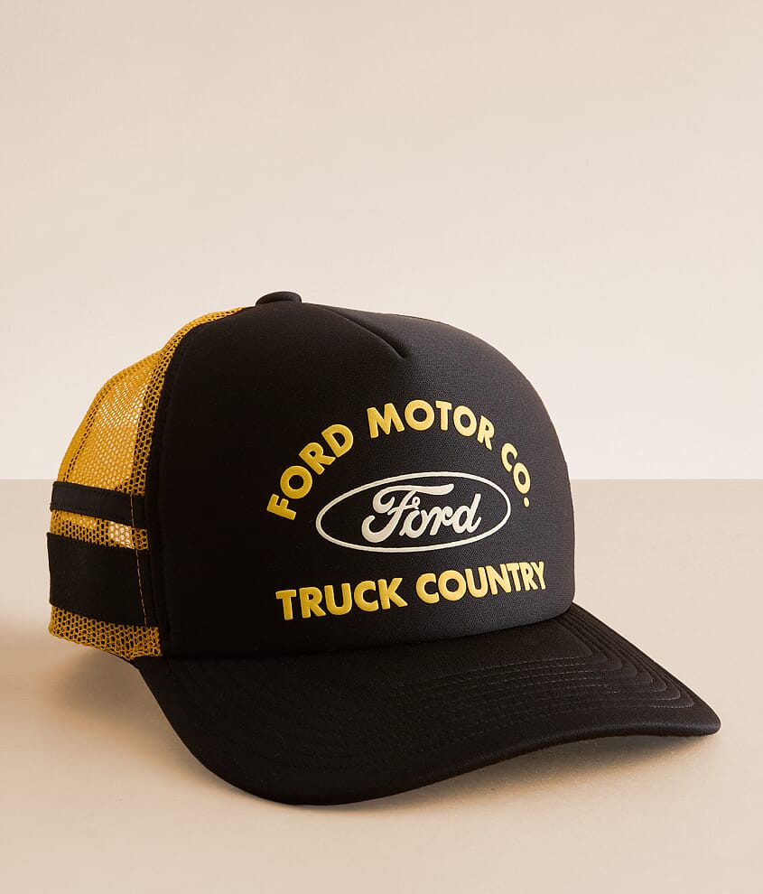Brixton Brixton X Ford Built Ford Tough Trucker Hat - Burnt Rubber/Empire Yellow - Sun Diego Boardshop