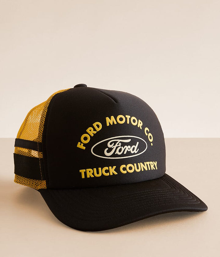Brixton Brixton X Ford Built Ford Tough Trucker Hat - Burnt Rubber/Empire Yellow - Sun Diego Boardshop