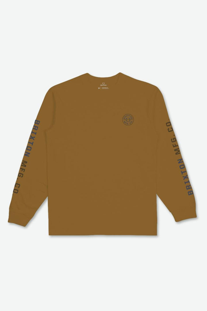 Crest L/S Tee  - Golden Brown/Washed Navy/Desert Palm - Sun Diego Boardshop