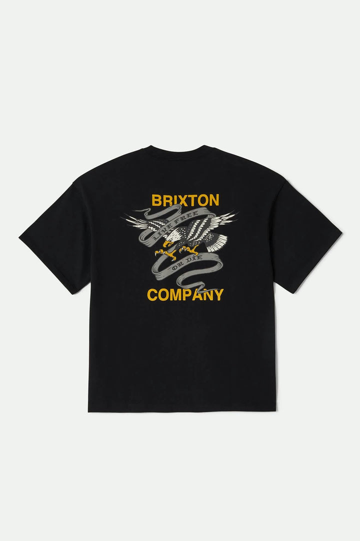 Brixton Live Free Heavyweight Relaxed T-Shirt - Black Classic Wash - Sun Diego Boardshop