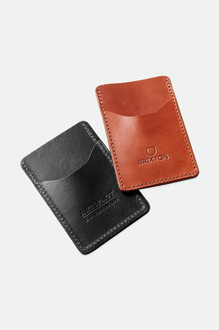 Brixton x Artifact Leather Card Holder Wallet - Black - Sun Diego Boardshop