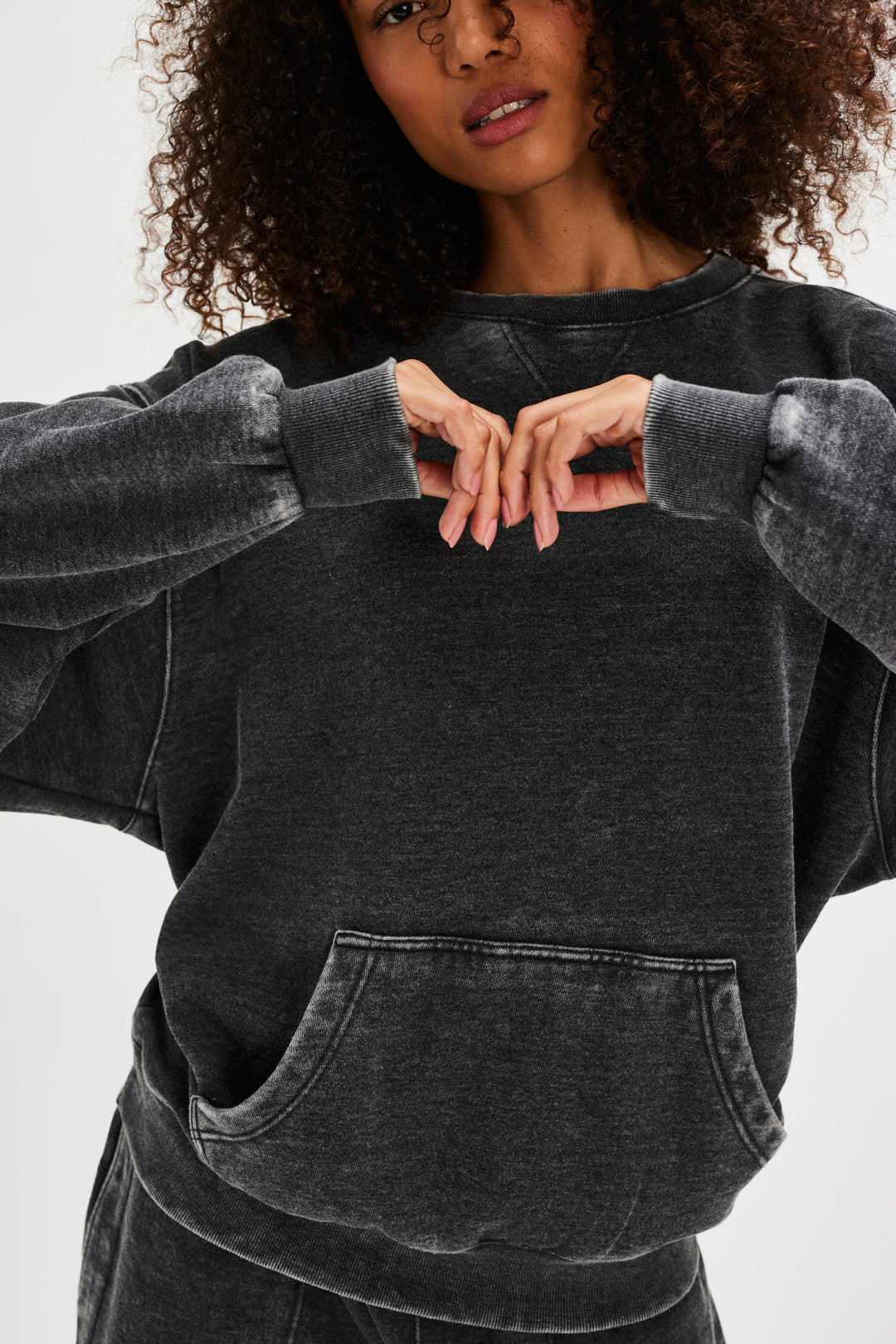 Free People Women's Slow It Down Pullover - Black - Sun Diego Boardshop