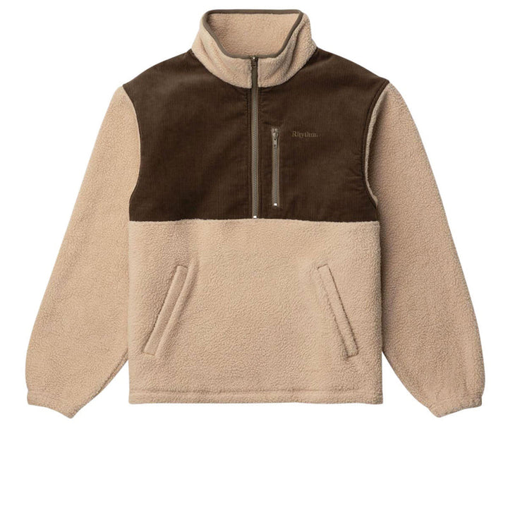 Rhythm Dune Half Zip Sweatshirt - Tobacco