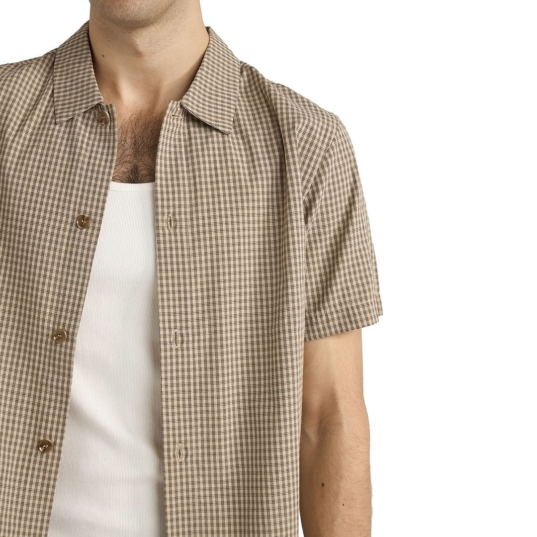 Rhythm Check Plaid Shirt - Sand - Sun Diego Boardshop