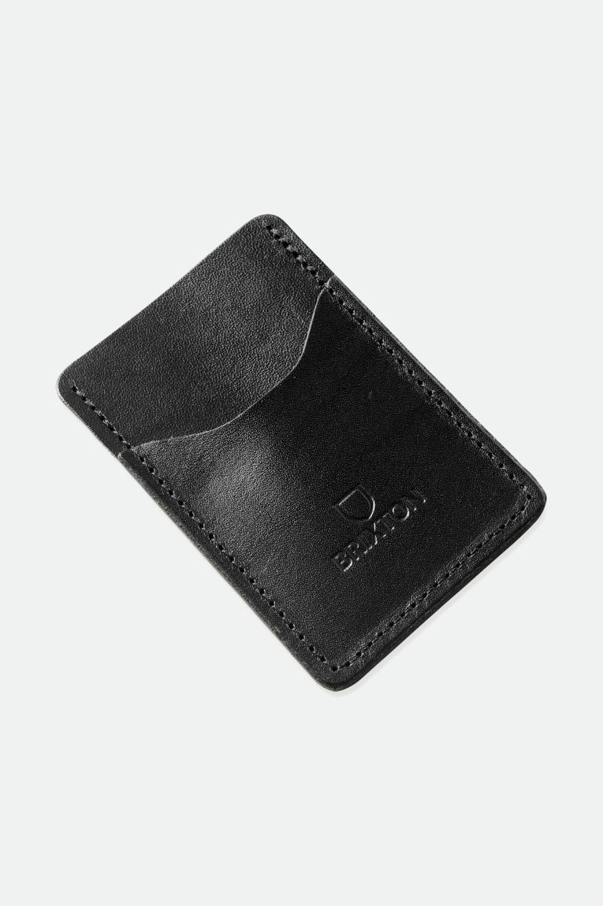 Brixton x Artifact Leather Card Holder Wallet - Black - Sun Diego Boardshop