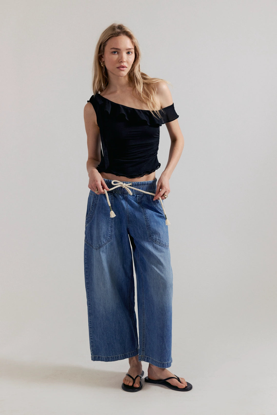 Free People Women's Easy Peasy Pull-On Jeans - No Problem - Sun Diego Boardshop