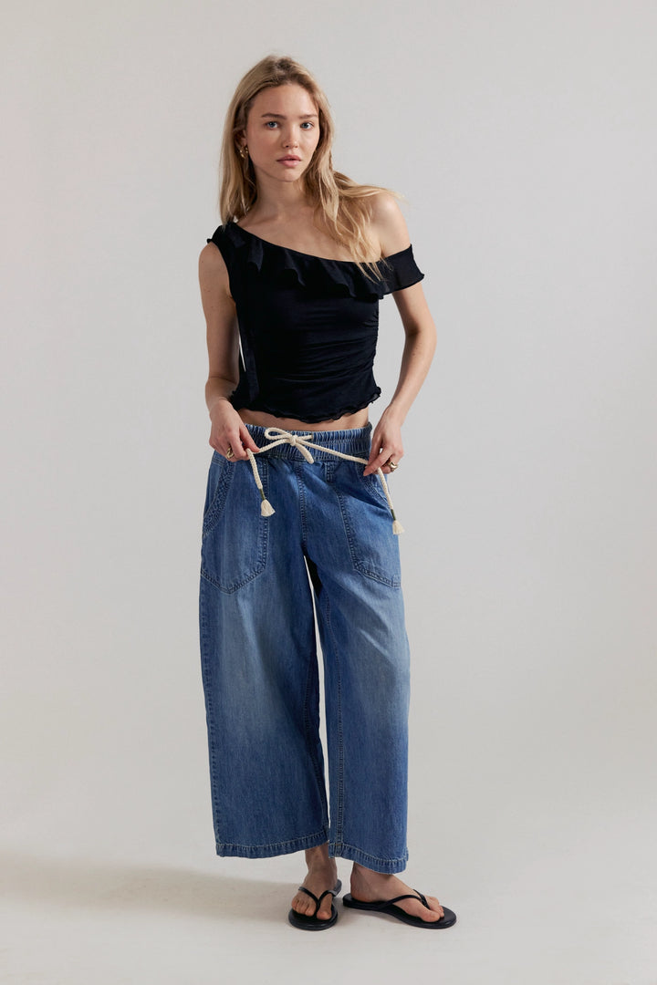 Free People Women's Easy Peasy Pull-On Jeans - No Problem - Sun Diego Boardshop