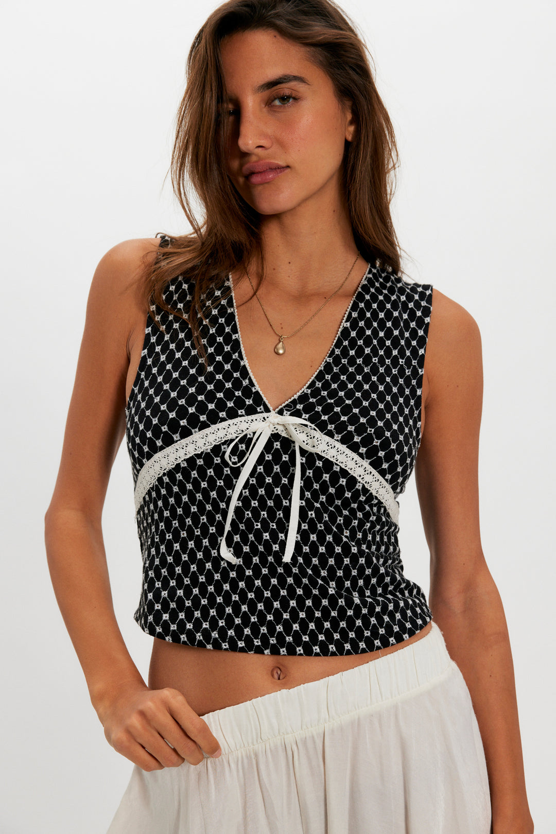 Free People Women's Good Graces Top - Black Combo - Sun Diego Boardshop