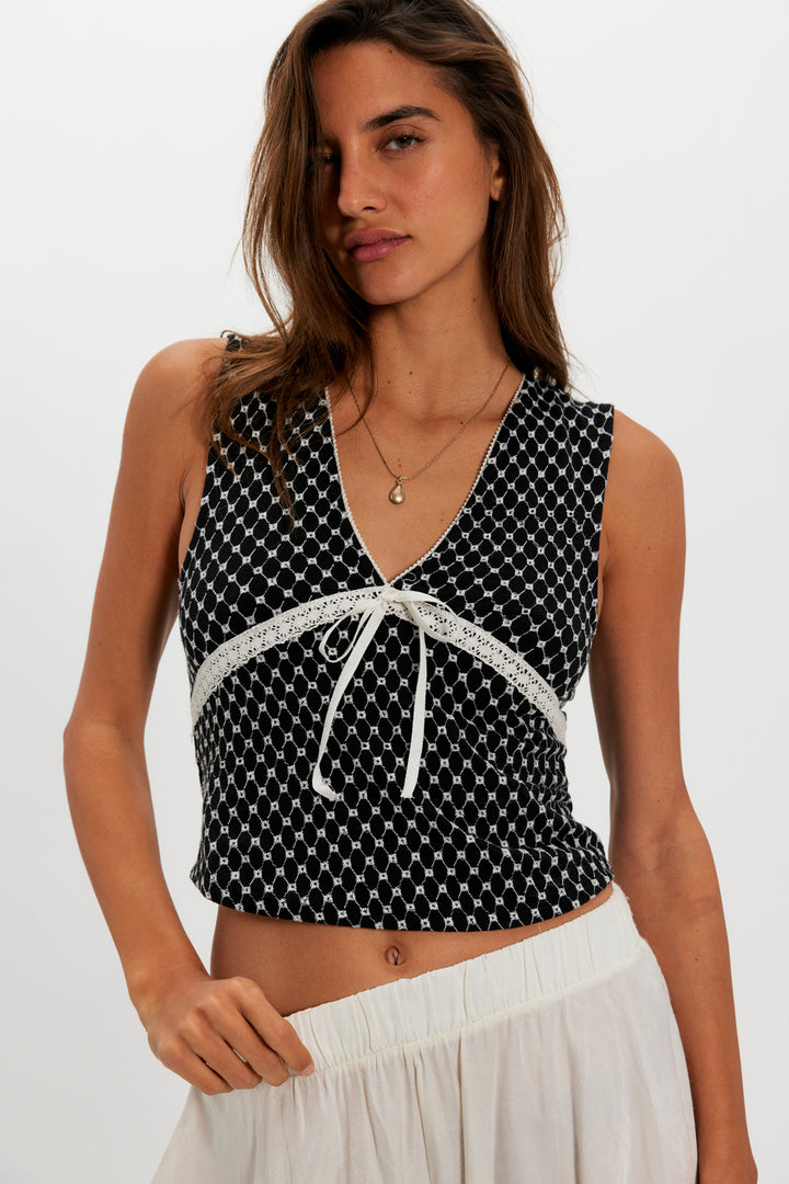 Free People Women's Good Graces Top - Black Combo - Sun Diego Boardshop