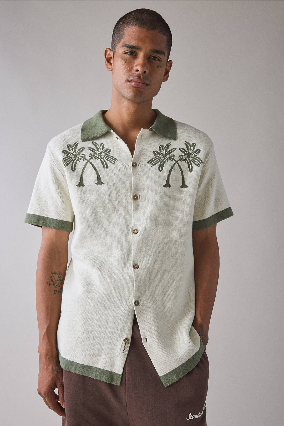 Critical Slide Nice Knit Short Sleeve Polo Sweater - Ecru - Sun Diego Boardshop