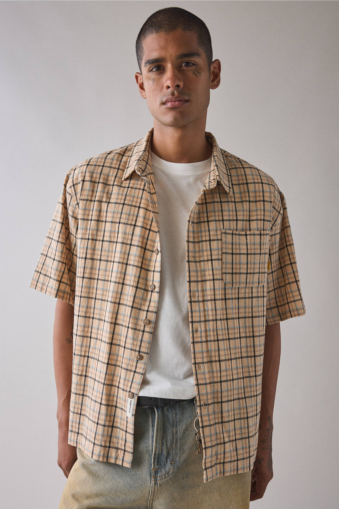 Critical Slide Fred Short Sleeve Shirt - Ecru - Sun Diego Boardshop