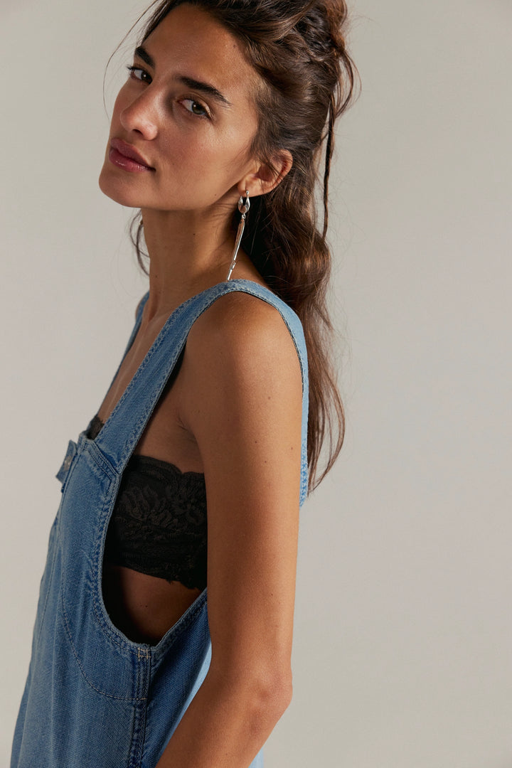 Free People Women's Jude Shortalls - Light Indigo - Sun Diego Boardshop