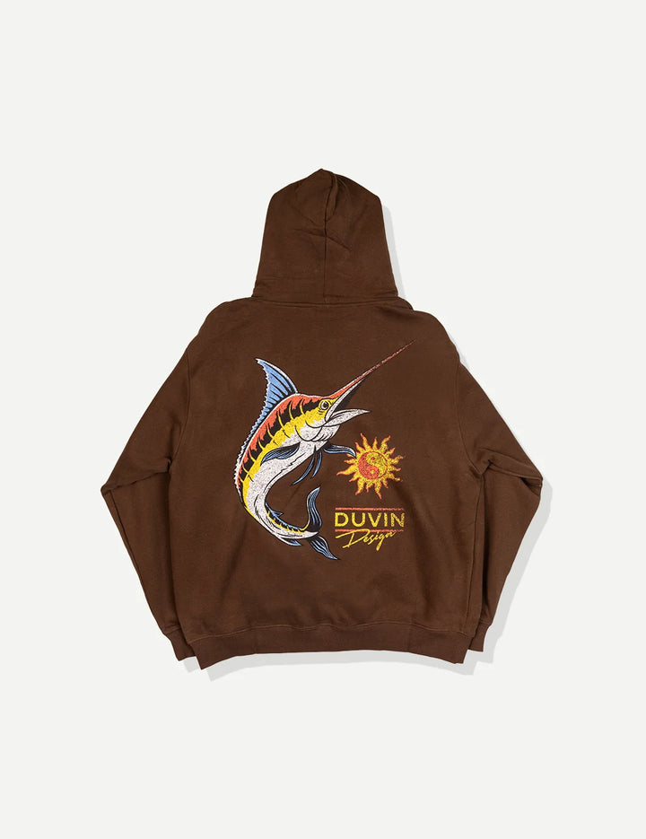 Duvin Men's Sailfish Hoodie - Brown - Sun Diego Boardshop