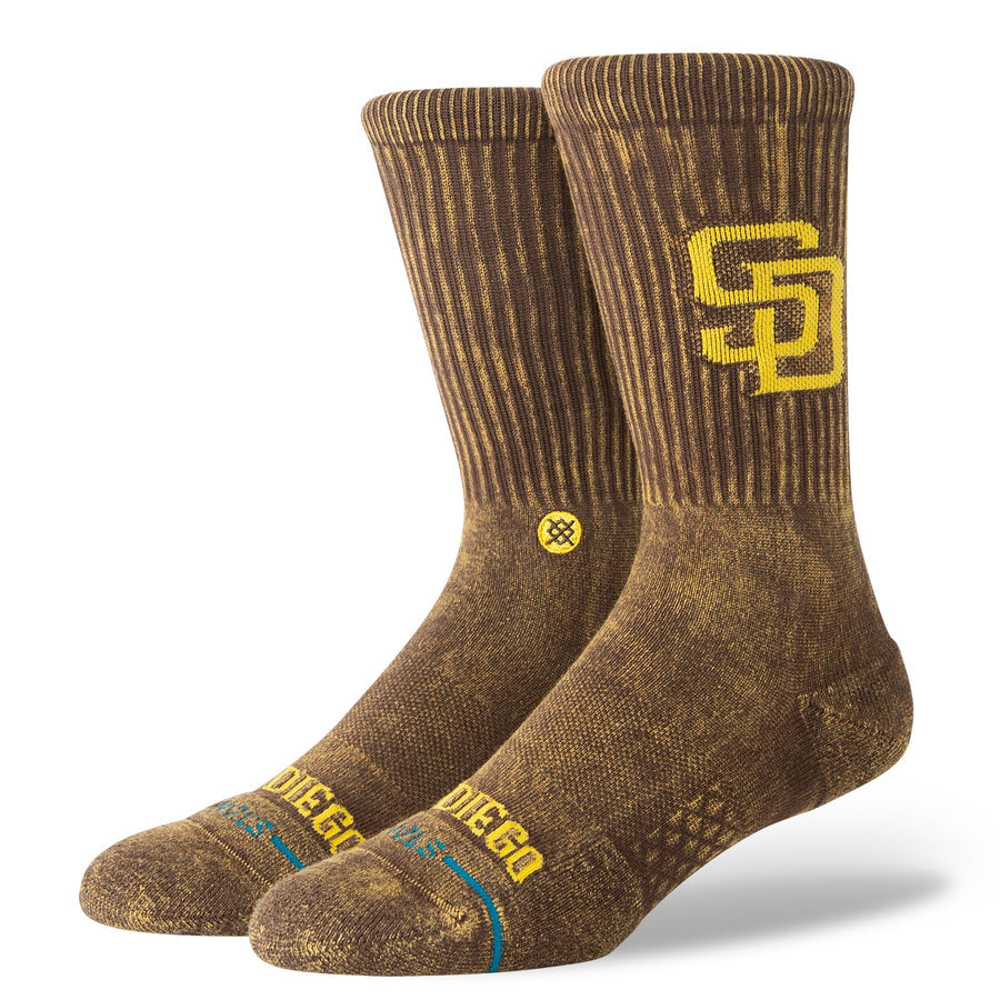 Stance MLB San Diego Padres Fade Crew Socks - BROWN - Sun Diego Boardshop