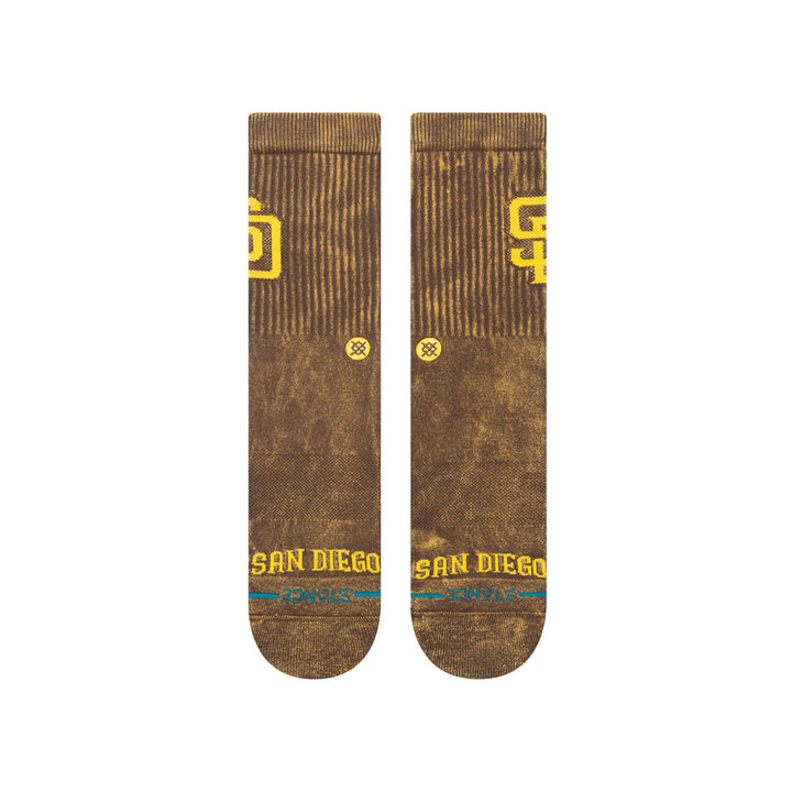 Stance MLB San Diego Padres Fade Crew Socks - BROWN - Sun Diego Boardshop