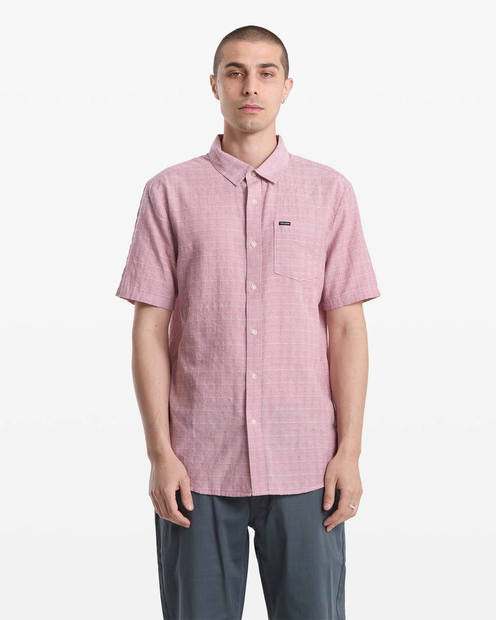 Volcom Bankstone II Short Sleeve Shirt - Stone Rose