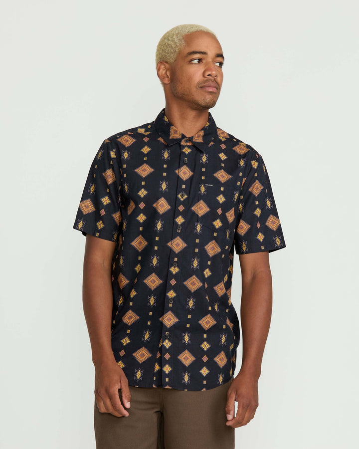 Volcom Desert Dobby Short Sleeve Shirt - Black - Sun Diego Boardshop