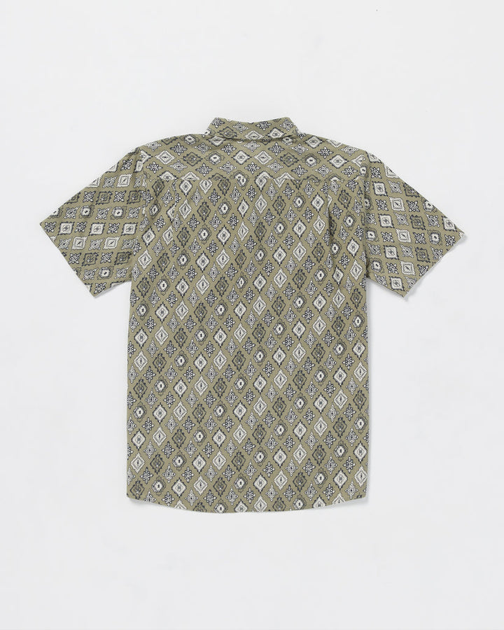 Volcom Scaler Stone Woven Short Sleeve Shirt - THYME GREEN - Sun Diego Boardshop