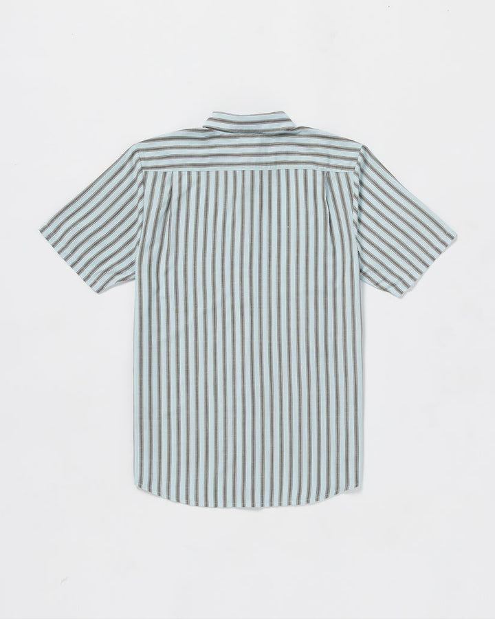 Volcom Arvostripe Woven Short Sleeve Shirt - ROAD SKY - Sun Diego Boardshop