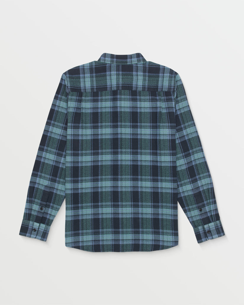 Volcom Baystone Long Sleeve Flannel Shirt - NAVY - Sun Diego Boardshop