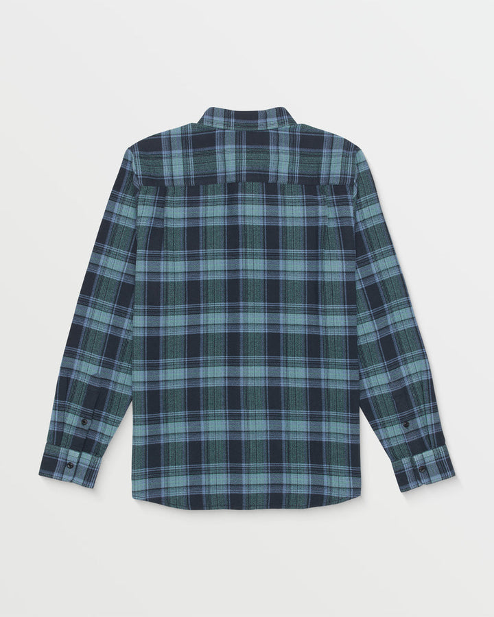 Volcom Baystone Long Sleeve Flannel Shirt - NAVY - Sun Diego Boardshop