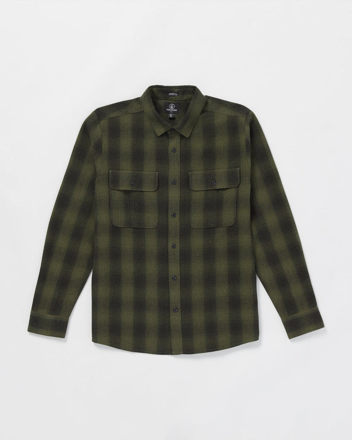 Volcom Shadowstone Flannel Long Sleeve Shirt - WINTER MOSS - Sun Diego Boardshop