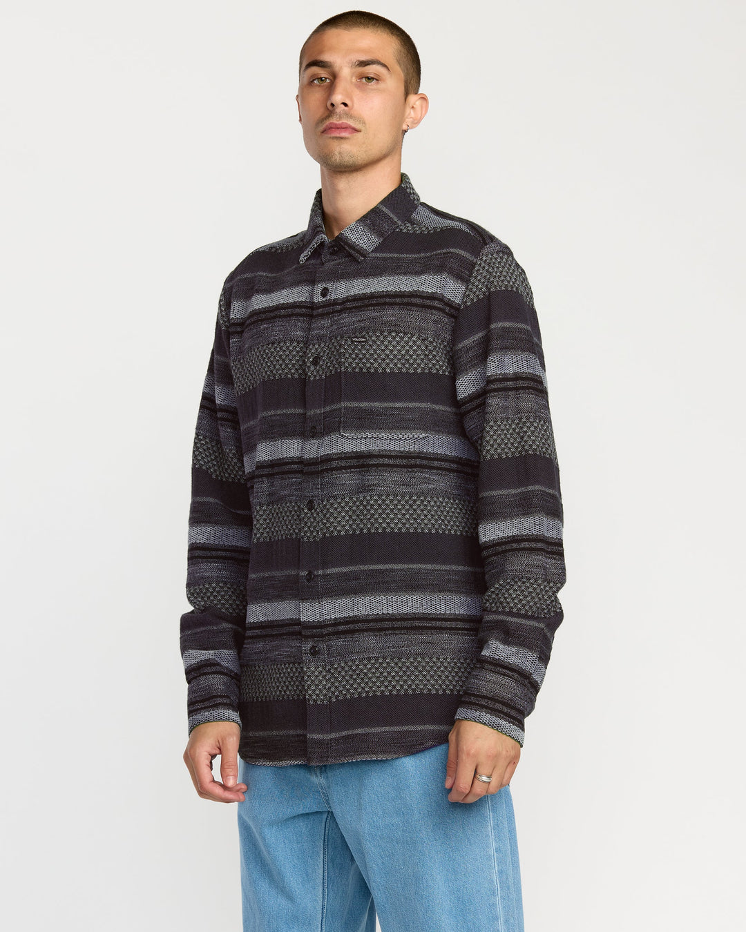 Volcom Confuzzled Long Sleeve Shirt - Black - Sun Diego Boardshop