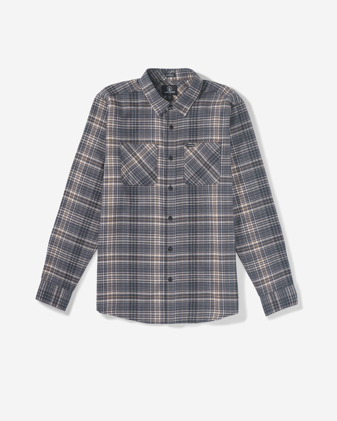 Volcom Netastone Flannel Long Sleeve Shirt - Asphalt Black - Sun Diego Boardshop