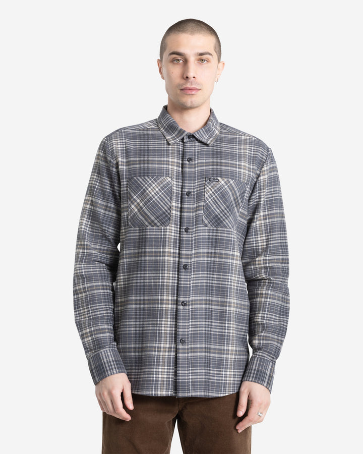 Volcom Netastone Flannel Long Sleeve Shirt - Asphalt Black - Sun Diego Boardshop
