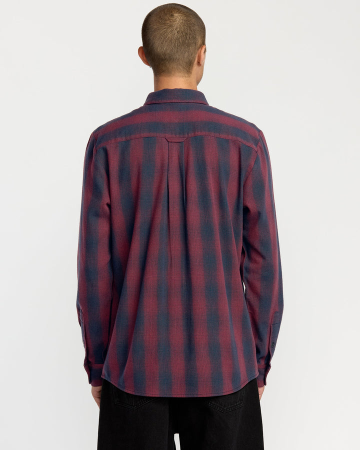 Volcom Men'S Shadowstone Flannel Long Sleeve Shirt - Navy - Sun Diego Boardshop