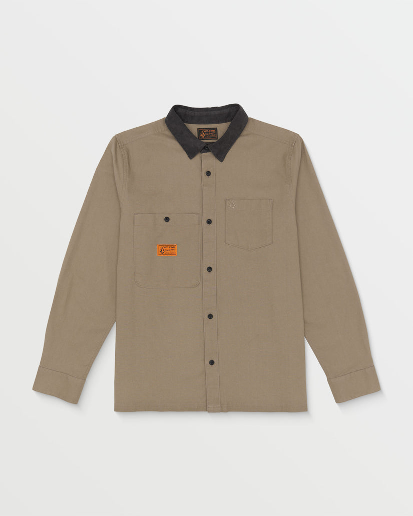 Volcom Debasser Long Sleeve Shirt - TEAK - Sun Diego Boardshop