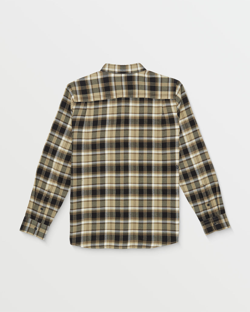 Volcom Caden Plaid Long Sleeve Shirt - KHAKI - Sun Diego Boardshop