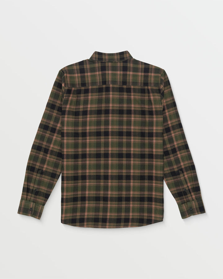 Volcom Caden Plaid Long Sleeve Shirt - SQUADRON GREEN - Sun Diego Boardshop