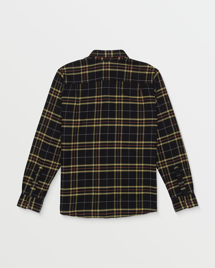 Volcom Netastone Long Sleeve Flannel Shirt - BLACK - Sun Diego Boardshop