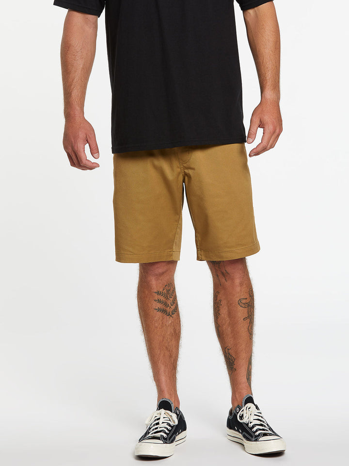 Volcom Frickin Elastic Waist Shorts - Dark Khaki - Sun Diego Boardshop