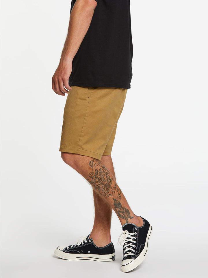 Volcom Frickin Elastic Waist Shorts - Dark Khaki - Sun Diego Boardshop