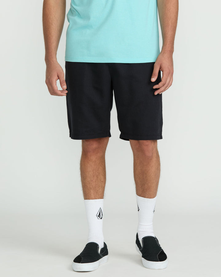 Volcom Vs91 Elastic Waist Shorts 20" - Black - Sun Diego Boardshop
