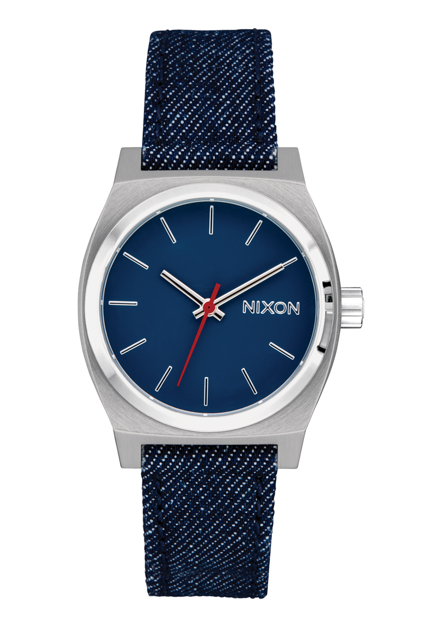 Nixon-WATCHES Medium Time Teller Denim - SILVER/INDIGO/DENIM - Sun Diego Boardshop