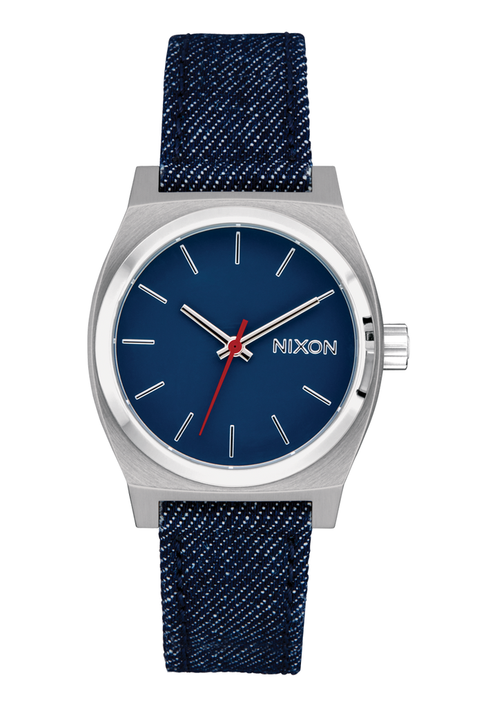 Nixon-WATCHES Medium Time Teller Denim - SILVER/INDIGO/DENIM - Sun Diego Boardshop