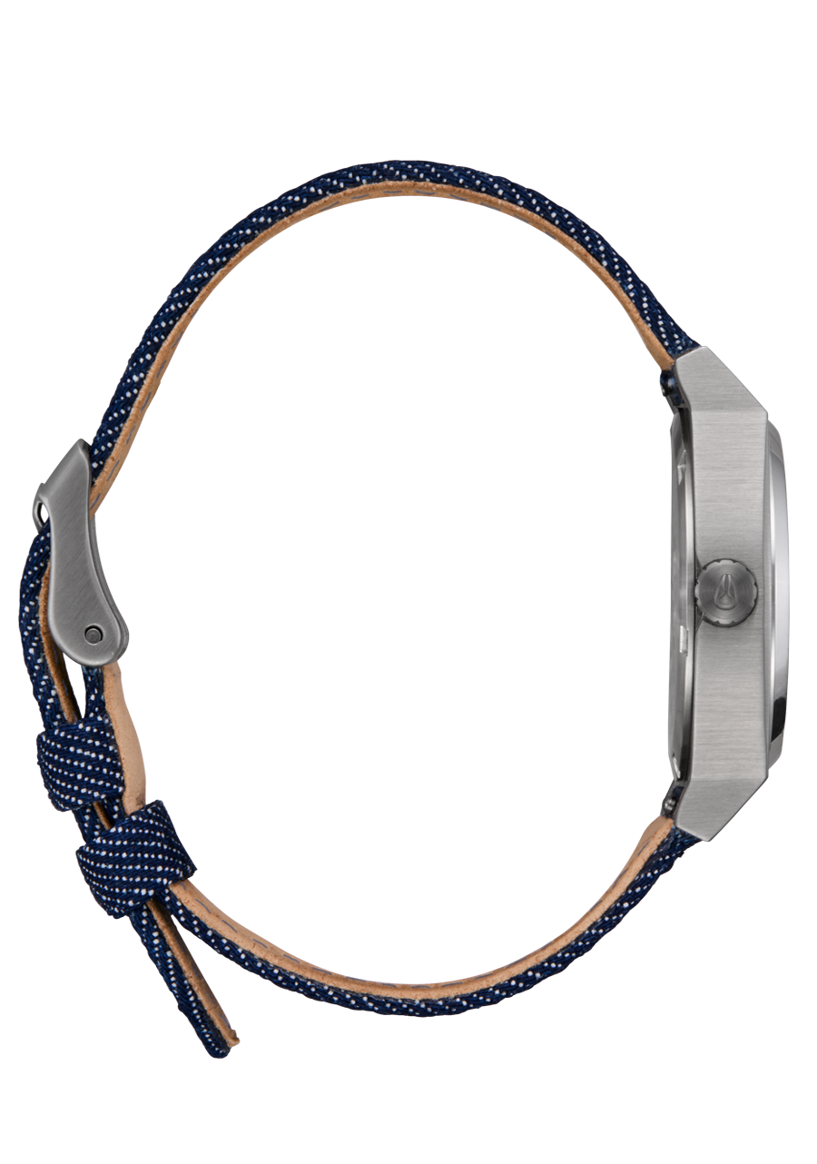 Nixon Medium Time Teller Denim - SILVER/INDIGO/DENIM - Sun Diego Boardshop