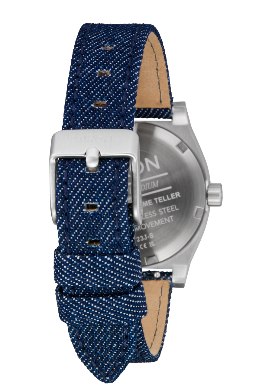 Nixon-WATCHES Medium Time Teller Denim - SILVER/INDIGO/DENIM - Sun Diego Boardshop