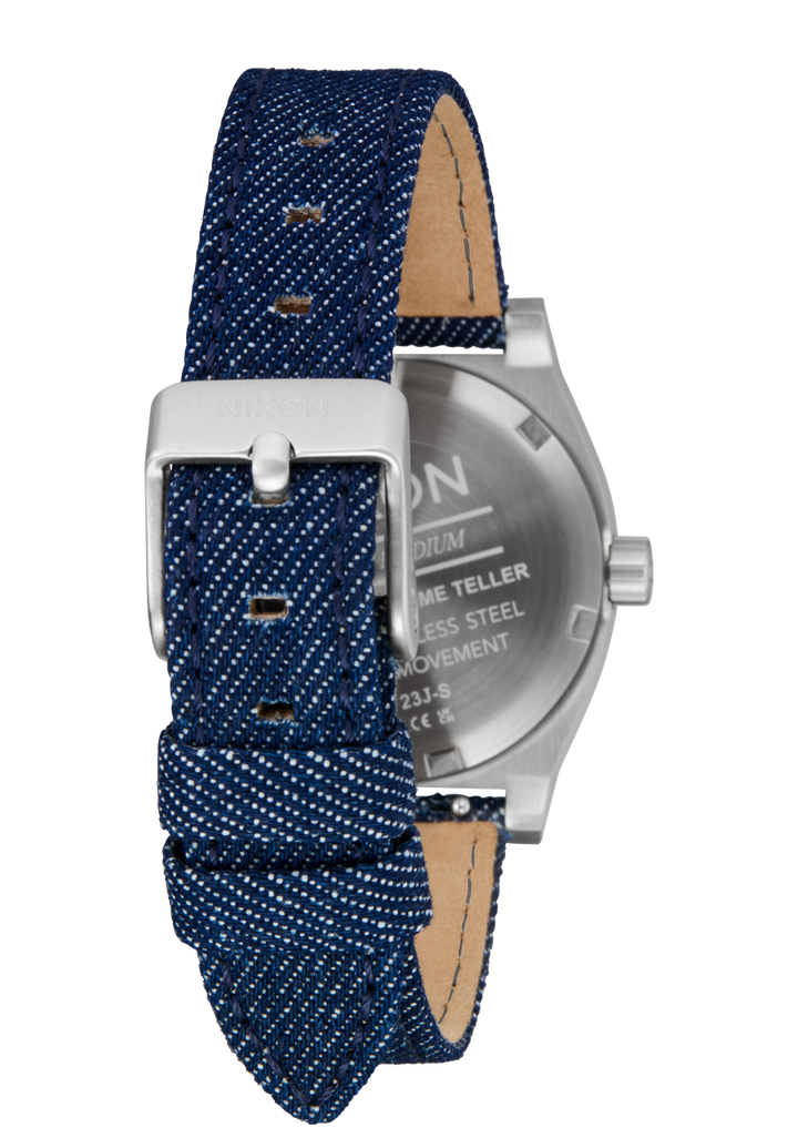 Nixon-WATCHES Medium Time Teller Denim - SILVER/INDIGO/DENIM - Sun Diego Boardshop