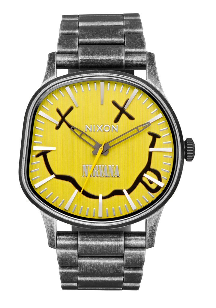 Nixon WATCHES Nirvana Sentry Wobble - YELLOW NIRVANA SMILEY - Sun Diego Boardshop