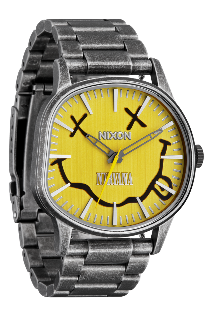 Nixon Nirvana Sentry Wobble - Yellow Nirvana Smiley - Sun Diego Boardshop